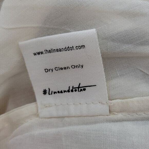 Line & Dot Charlotte ivory & green Striped Cold Shoulder Camisole Blouse NEW XS - Picture 11 of 12